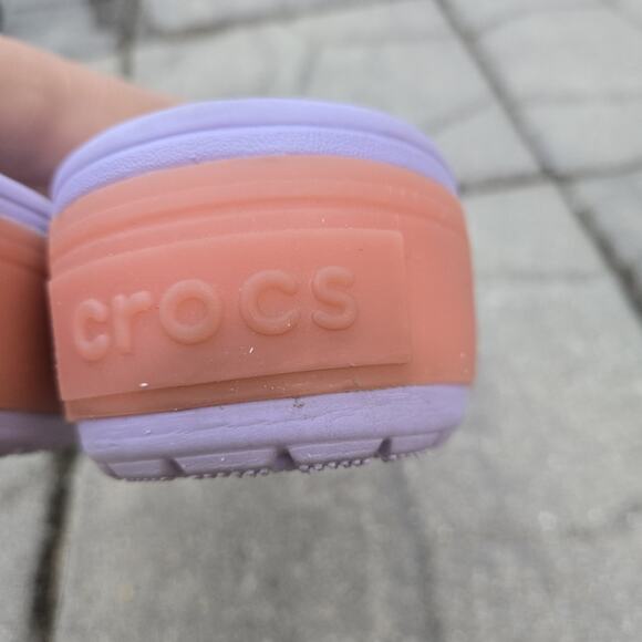Crocs Crocband Womens Size 9 Platform 205631 Slides Sandals Lavender Slip On - Picture 8 of 11